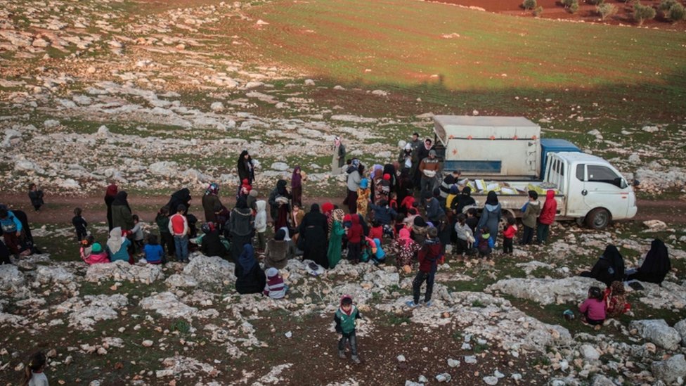 Desplazados en Siria