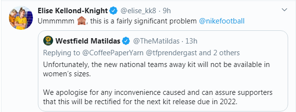 Tweet from Elisde Kellond-Knight that reads: "Umm. This is a fairly significant problem"