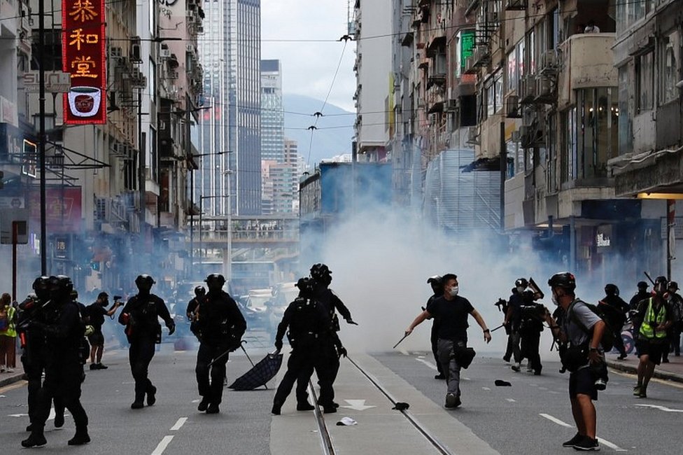 Protest in Hong Kong in 2020