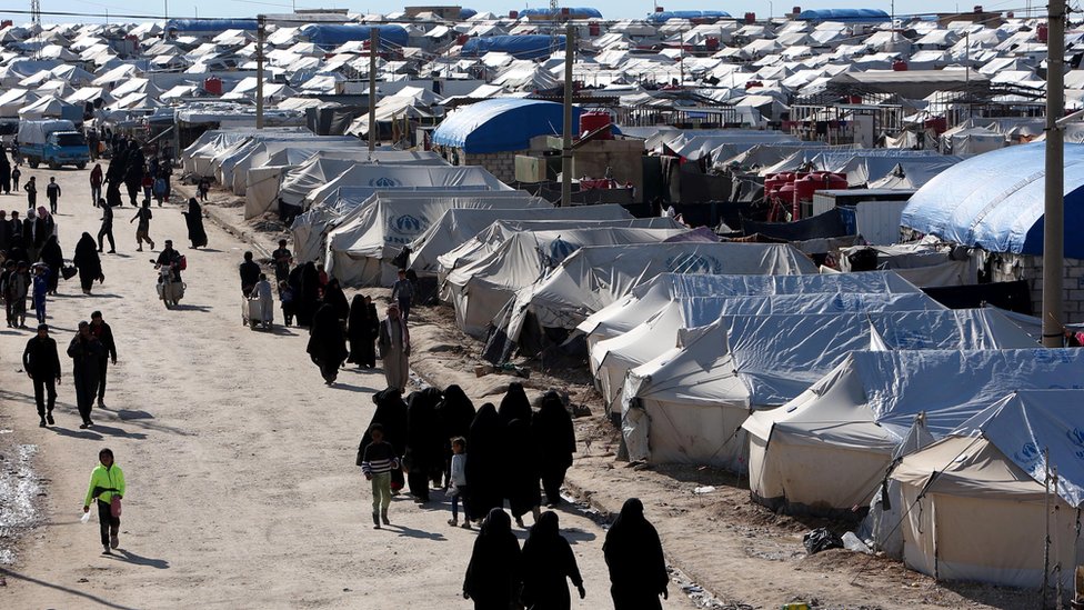 Лагерь Аль-Холь в Сирии, где содержатся женщины и дети, связанные с ИГ