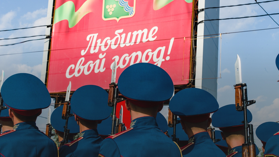 Photo showing independence day celebrations in Tiraspol