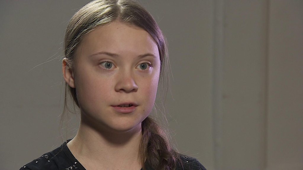 Greta Thunberg speaking to the BBC - CBBC Newsround