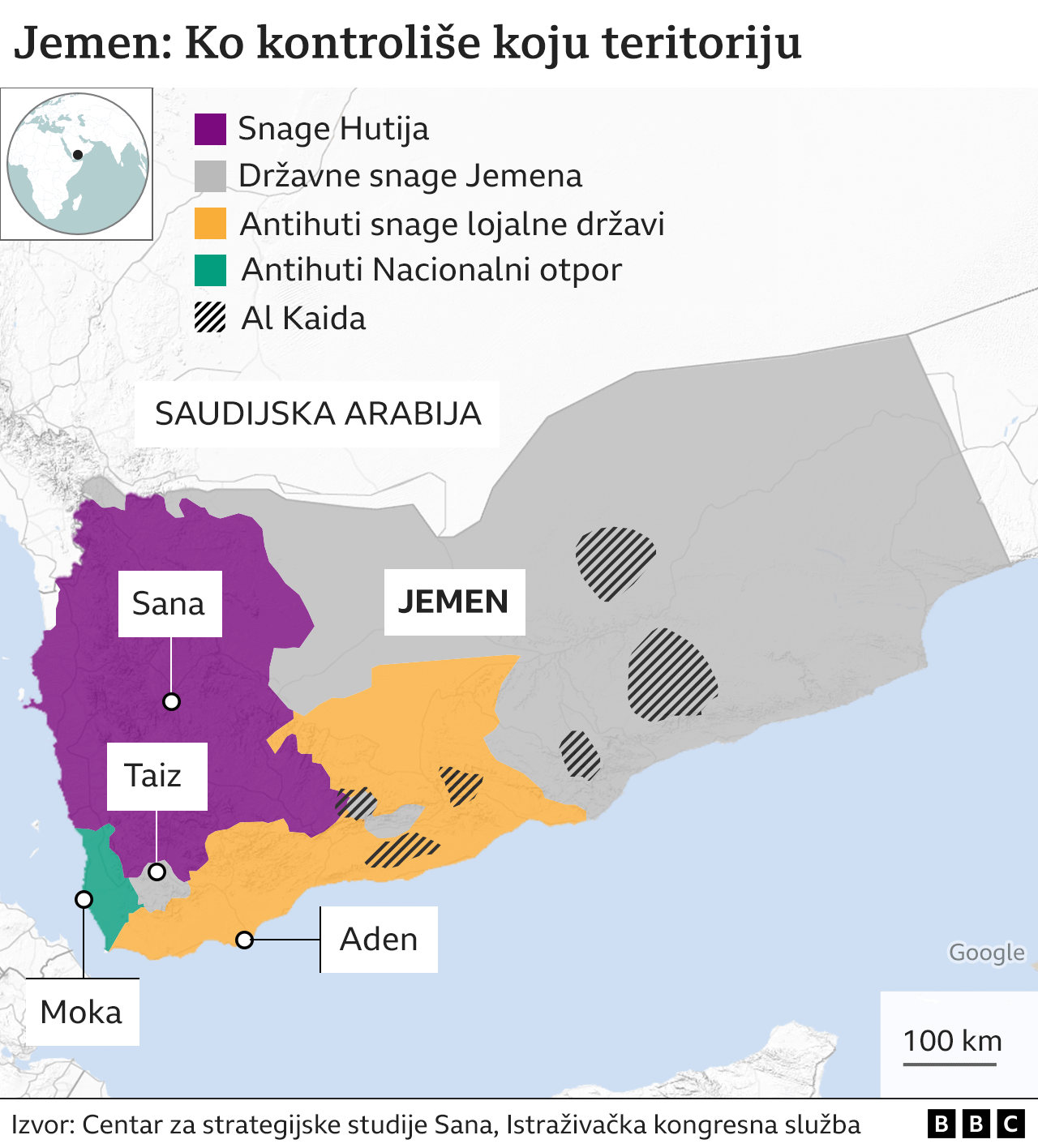 jemen, mapa jemena