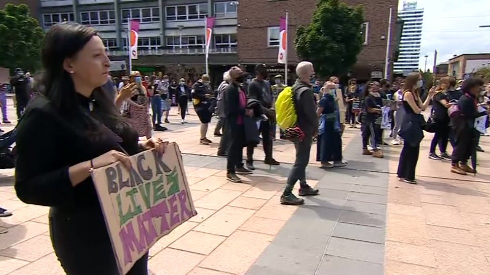 Демонстранты Black Lives Matter в Ковентри