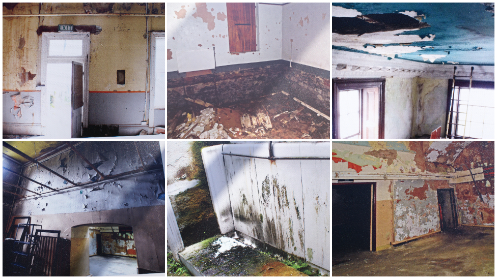 Заброшенные комнаты в Plas Glynllifon до начала реставрации