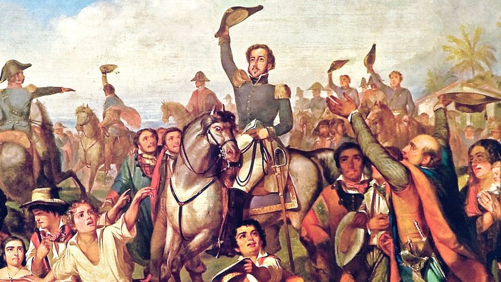 Quadro de François-René Moreaux que retrata a proclamação da independência brasileira