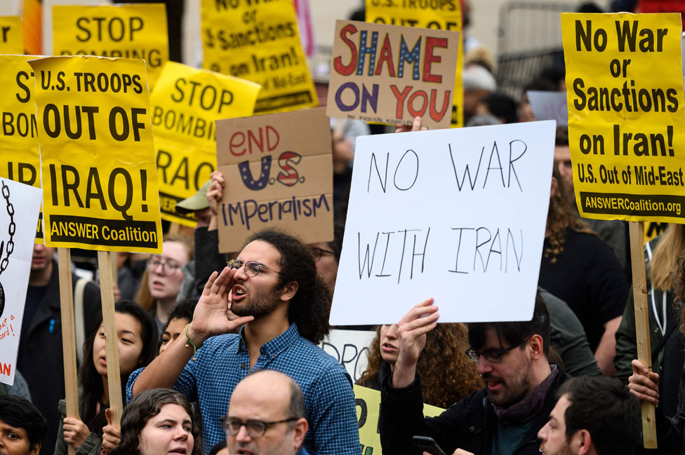 Washington'da ABD'nin saldırısı protesto edildi