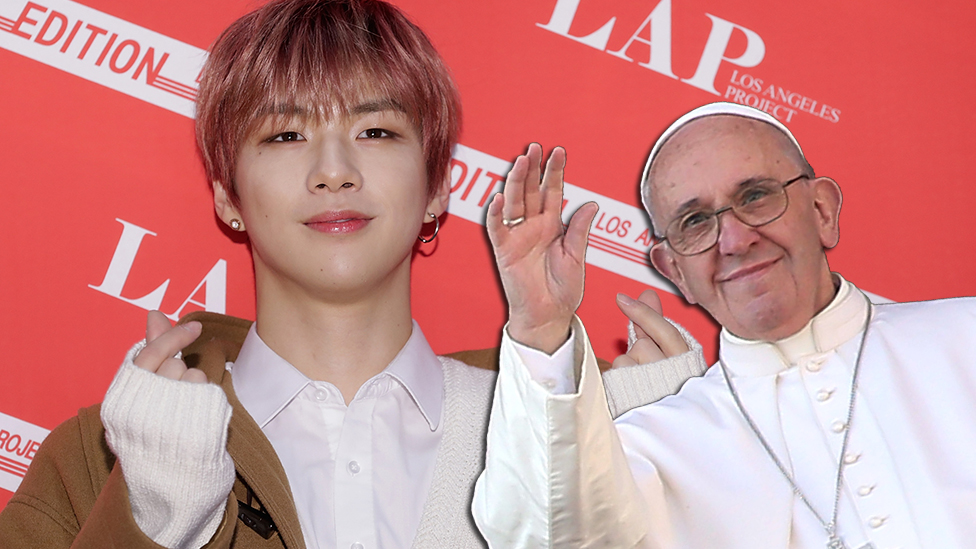 Kang Daniel y el papa Francisco
