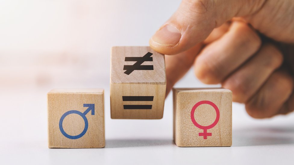 Dados que representan el género masculino y femenino