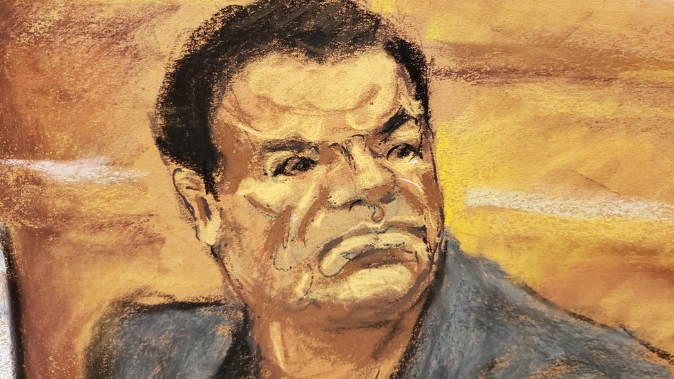 "El Chapo" Guzmán durante el juicio