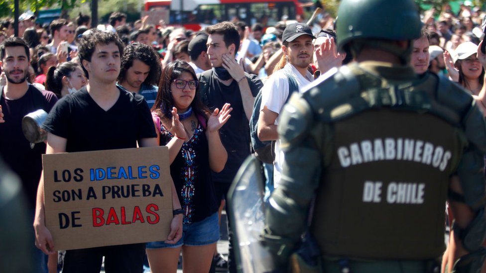 Protestas en Chile.