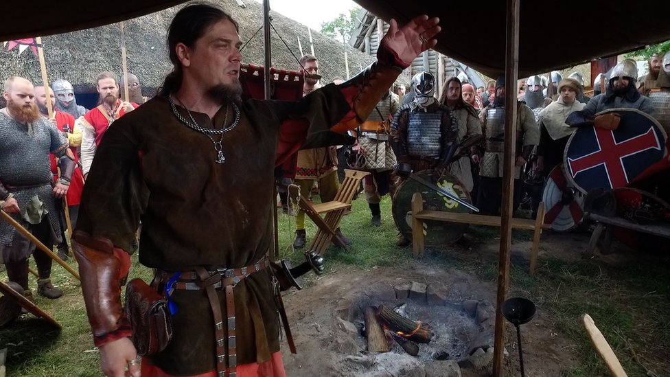 Igor Gorewicz animando a sus guerreros. Igor Gorewicz