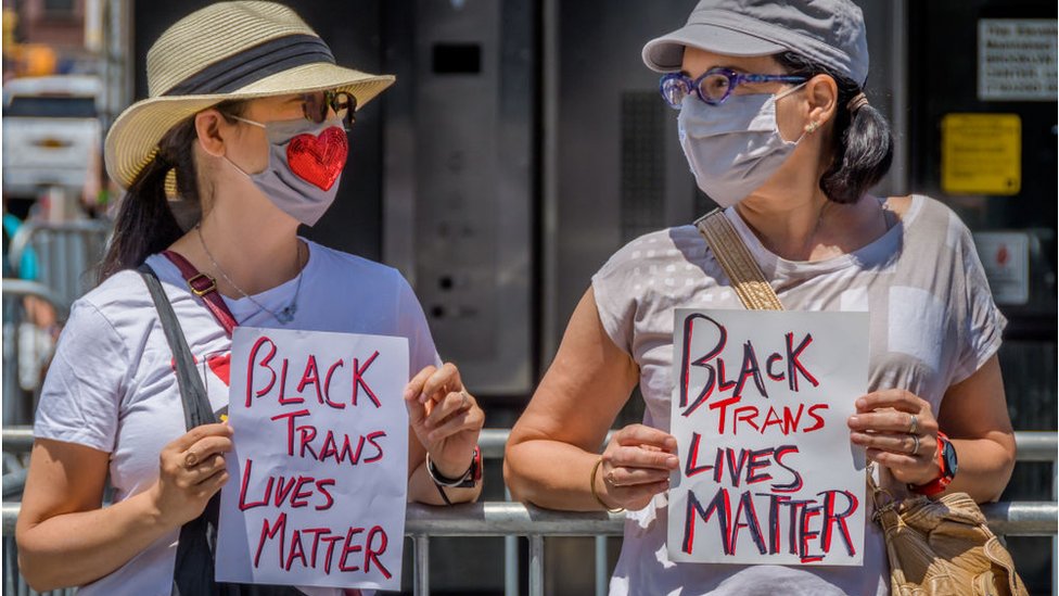 протесты Black Trans Lives Matter в Бруклине