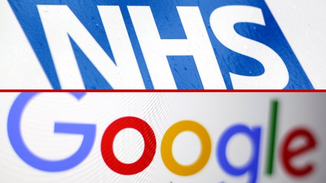 NHS logo and Google logo
