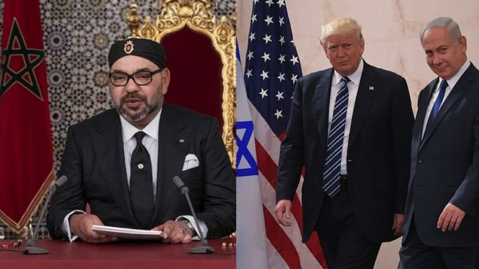 التطبيع مع إسرائيل: ما تبعات الاعتراف الأمريكي بسيادة المغرب على الصحراء الغربية؟ 1 نتنياهو وترامب ومحمد السادس