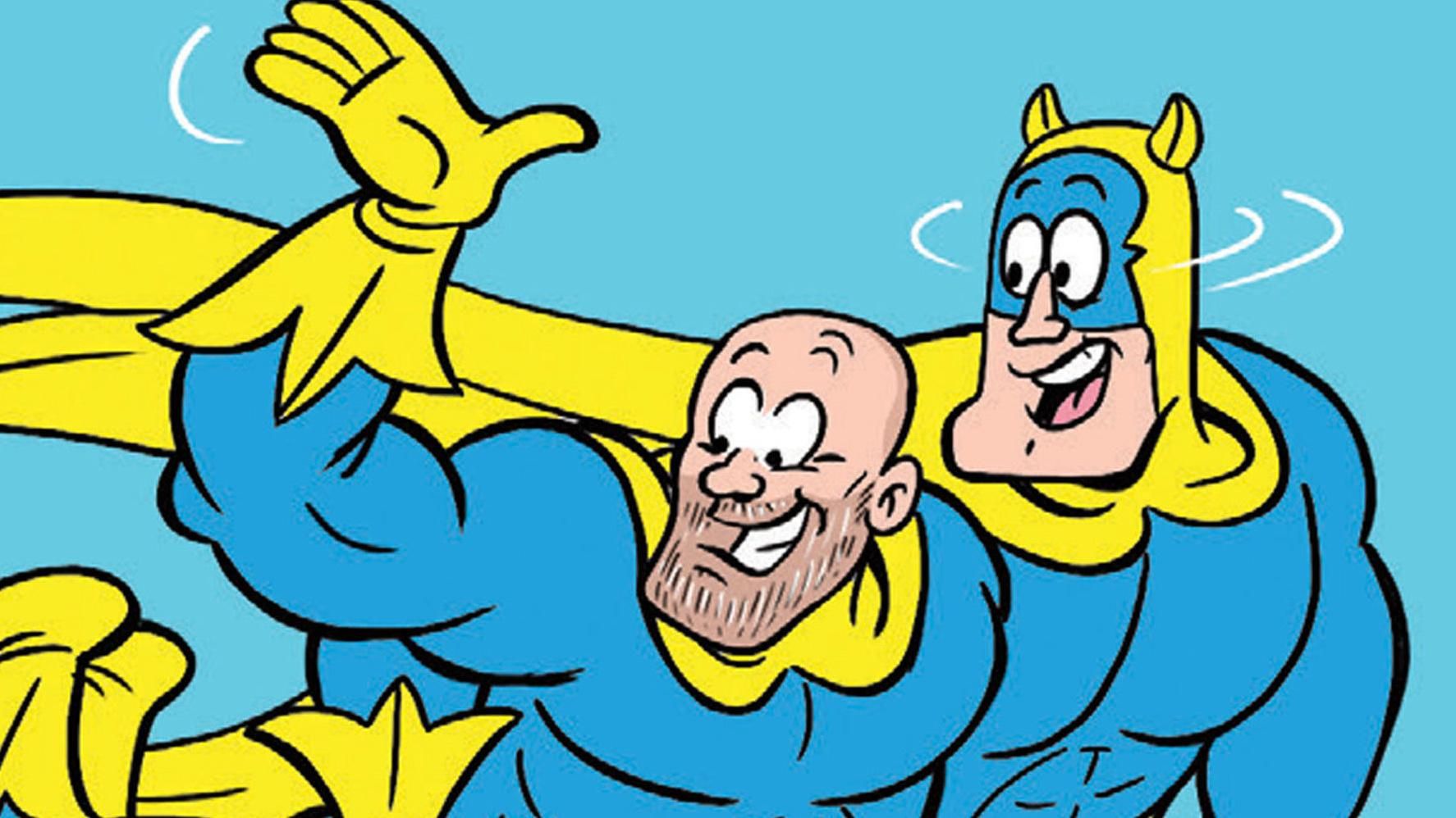 Beano guest editor Mike Tindall marks Bananaman anniversary