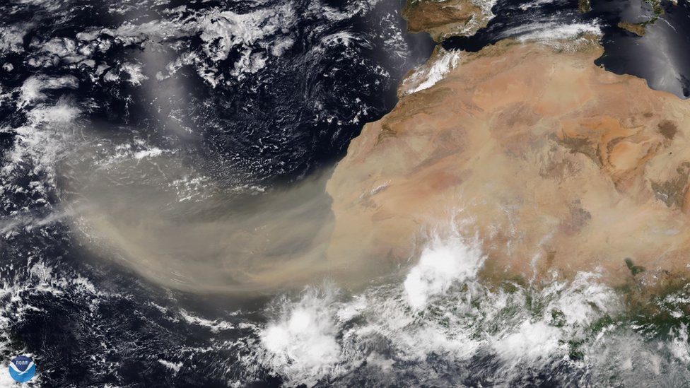 Una nube de polvo sahariano