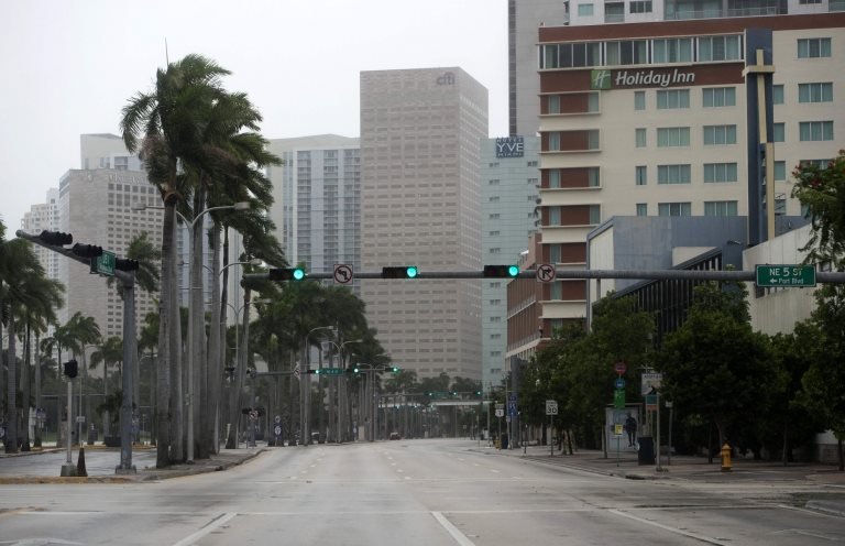 Partes de Miami como el centro quedaron casi vacías ante la llegada de Irma. Miami