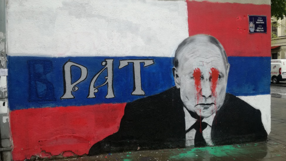 Mural Putinu u Beogradu