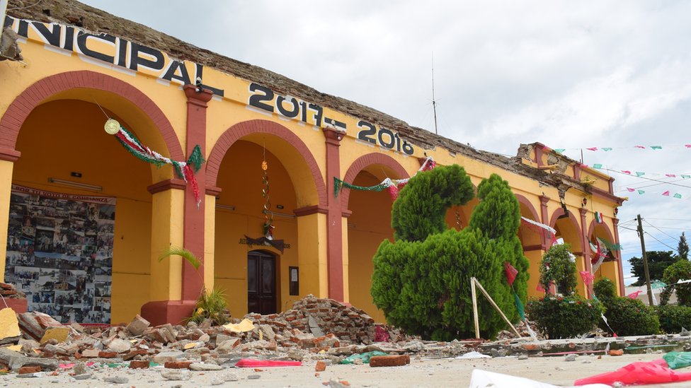 Unión Hidalgo fue uno de los municipios más afectados por el terremoto junto a los municipios de Juchitán e Ixtaltepec. Unión Hidalgo.