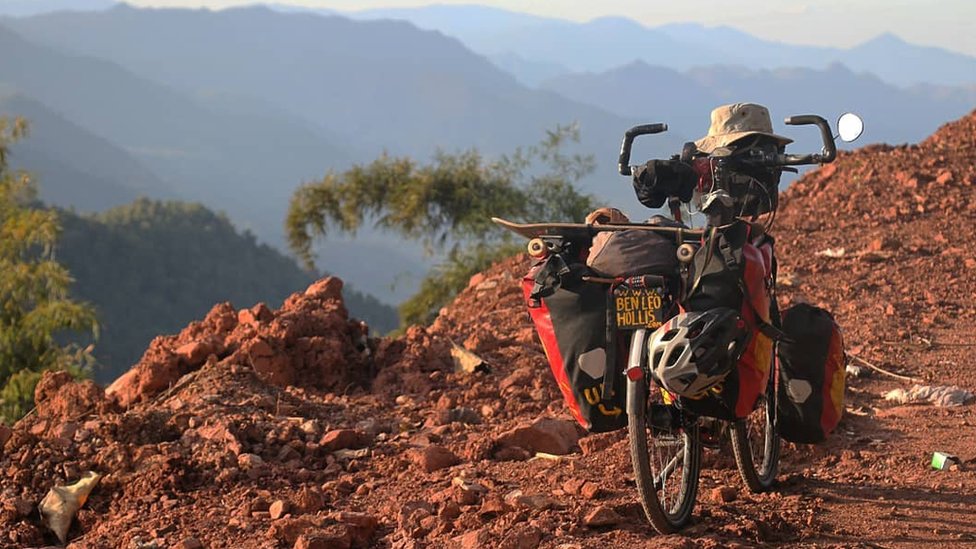 Ben Hollis's bike in Myanmar