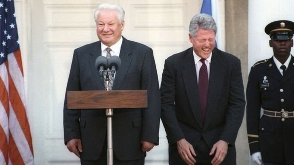 Boris Yeltsin ve Bill Clinton