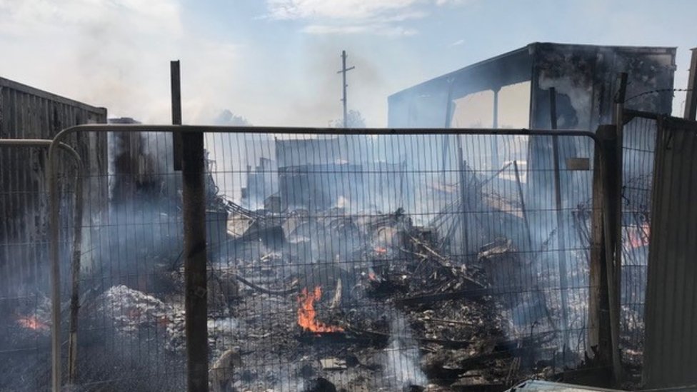 Canvey Island fire Security guard describes 'massive explosion' and