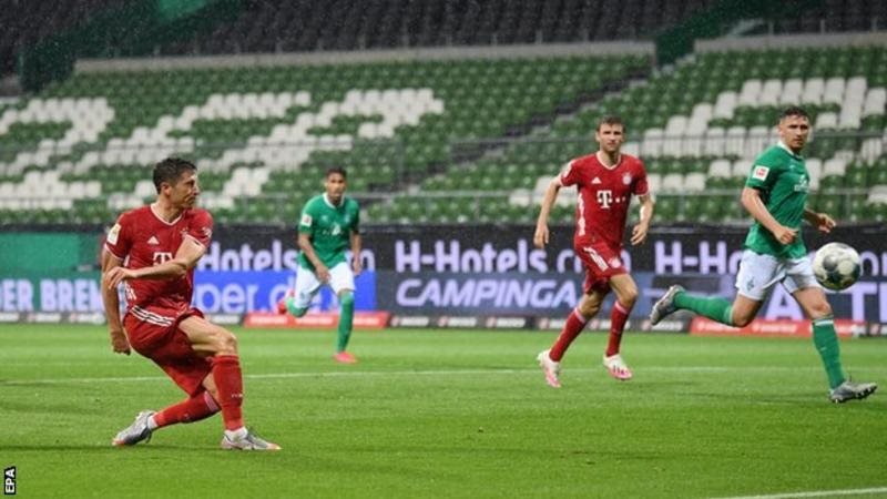 Robert Lewandowski'nin Bayern'e şampiyonluğu getiren golü