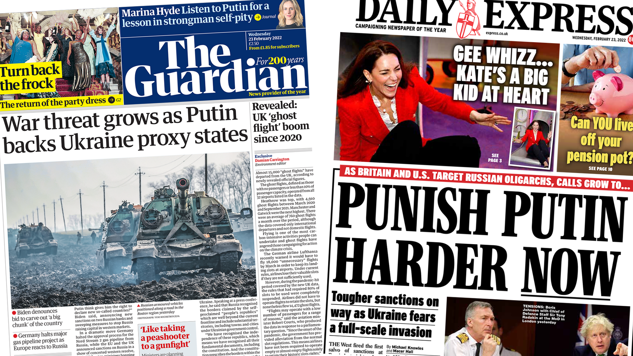 Russia invades Ukraine News headlines. Newspaper headlines Russia invades Ukraine. News headlines 2023. News headlines