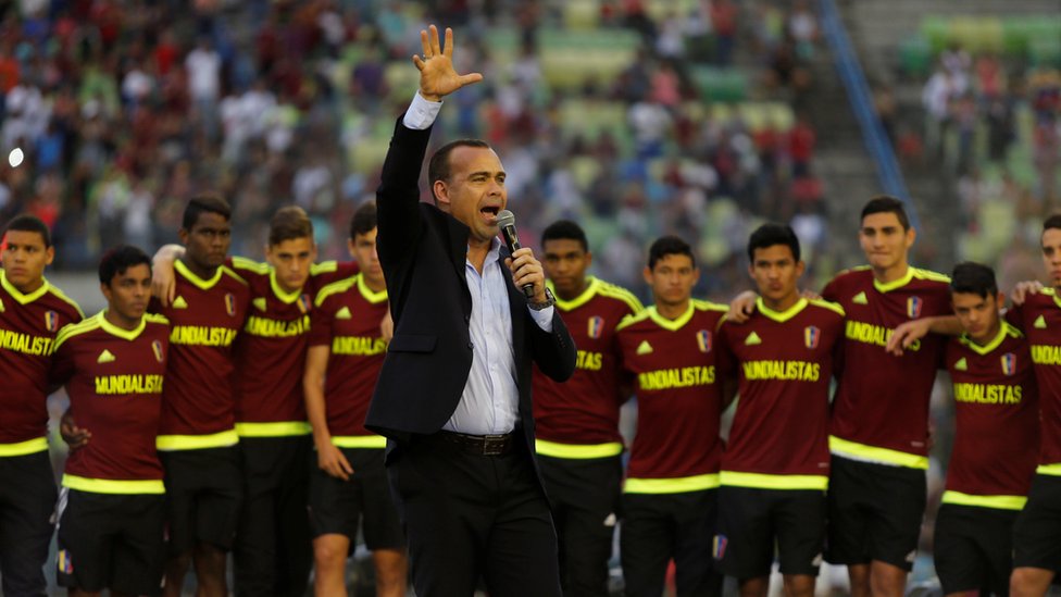 El técnico Rafael Dudamel fue uno de los más aclamados por los aficionados. Selección de Venezuela de fútbol