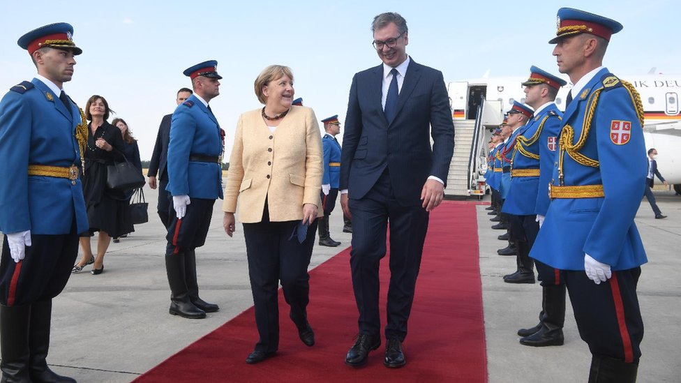 Vučić, Merkel