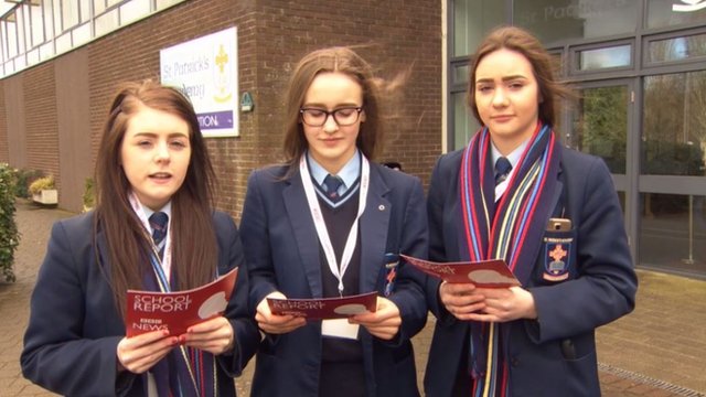 School Reporters from St Patrick's Academy, Dungannon
