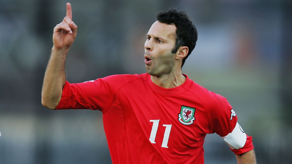 Ryan Giggs playing for Wales