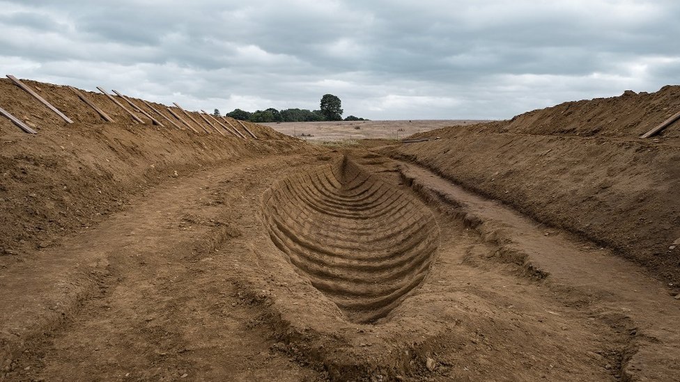 Sutton Hoo as it is represented in The Dig