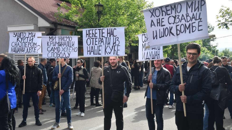 koso, Zvečan, Srbi, protest