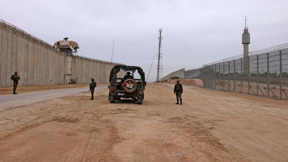 "Smart barrier" built by Israel on the border with Gaza.