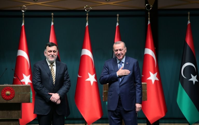 Libya Ulusal Mutabakat Hükümeti Başbakanı Fayiz es-Serrac ve Cumhurbaşkanı Recep Tayyip Erdoğan