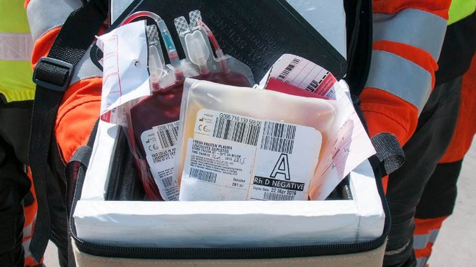 Пакеты с кровью