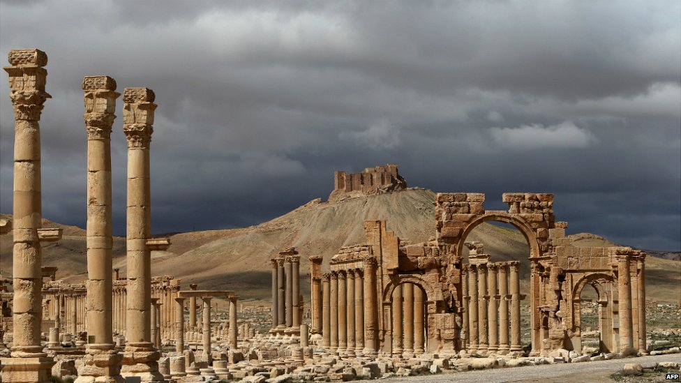 Частичный вид на древний город Пальмира в Сирии - 14 марта 2014 г.