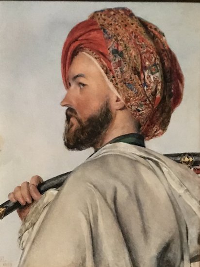 بورترية لبك مملوكي للفنان الاستشراقي البريطاني جون فردريك لويس