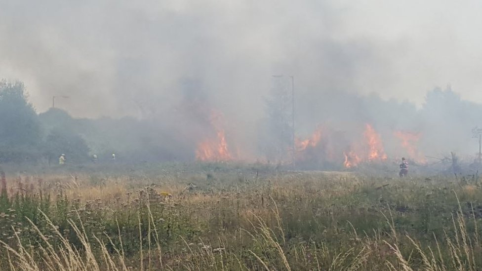 Огонь травы возле Гарнгорча