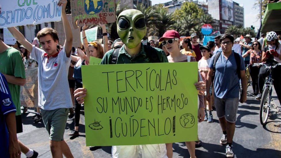 Protesta contra el cambio climático en chile