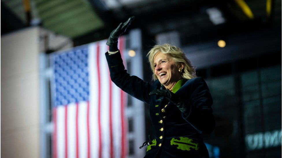 Jill Biden at a 2020 rally in Pittsburgh