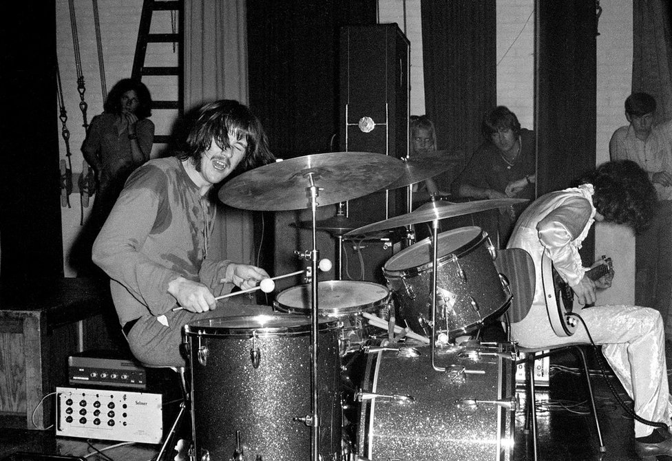 Группа New Yardbirds выступает в Копенгагене в 1968 году