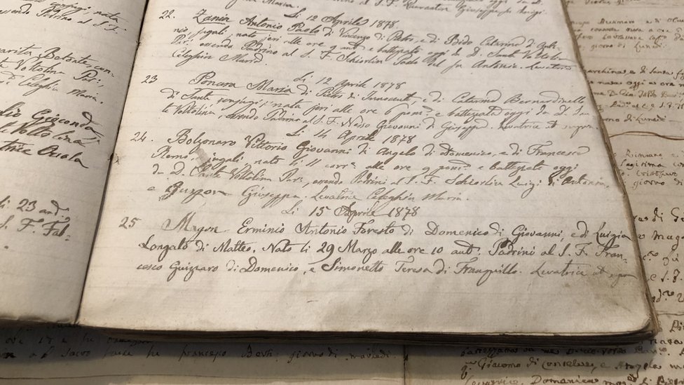 Documentos referentes a Vittorio Bolzonaro