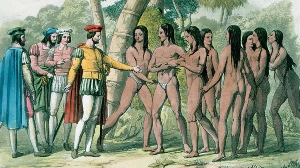 European colonisers arriving in the New World