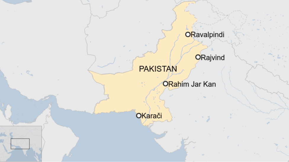 mapa Pakistana