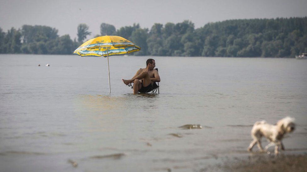 Agua y sombra es la fórmula que muchos usan para refrescarse cuando el calor aprieta.