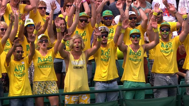 The Australian 'Fantatics' at Wimbledon