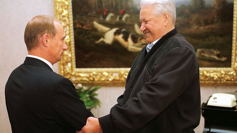 Putin y Yeltsin